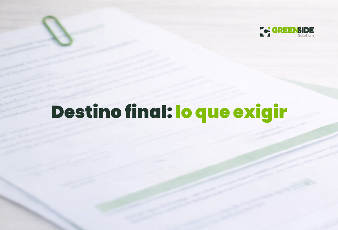 Destino final de residuos y trazabilidad empresarial